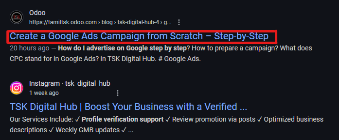 Page title
